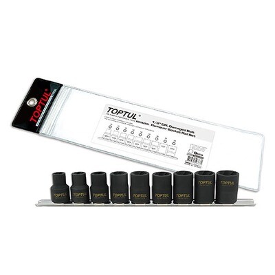 9PCS 1/2" Dr. BAAK Series Damaged Bolt Remover Socket Rail Set Zipper Pouch