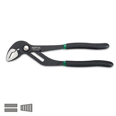 10” Box-Joint Water Pump Pliers with quick-adjust button Black Phosphate