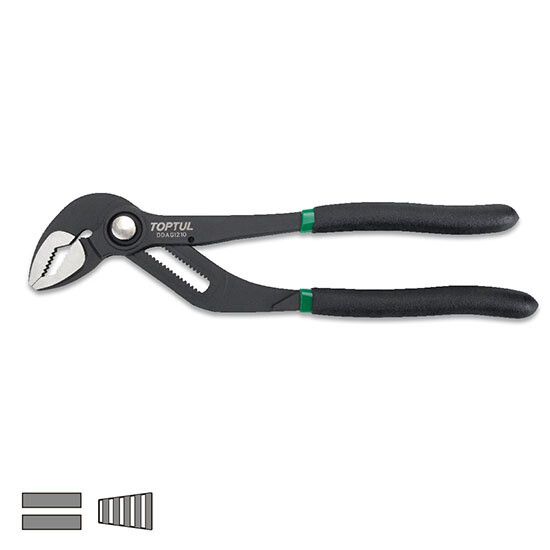7” Box-Joint Water Pump Pliers with quick-adjust button Black Phosphate