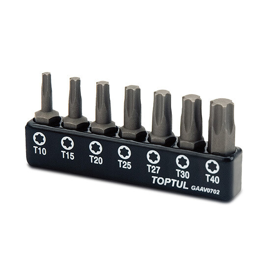7PCS 1/4"(H) Star Screwdriver Bit Set