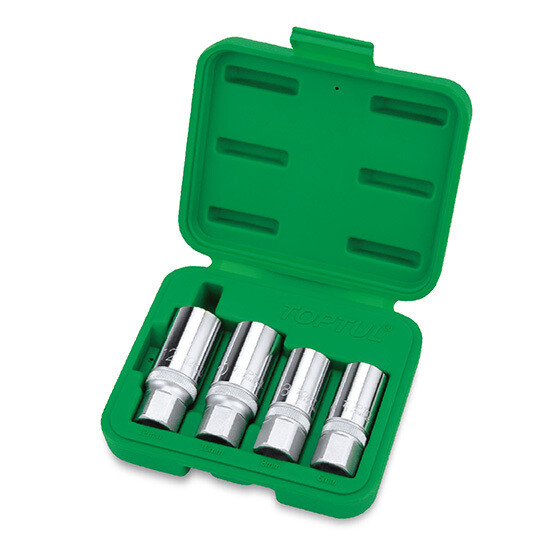 4PCS 1/2"DR.Stud Puller Socket Set 1/2"x6,8,10,12mm Dual Finished/Stamping/Blow Case