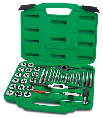 40PCS Tap & Die Set Metallic Coating/Powder Coating+Black