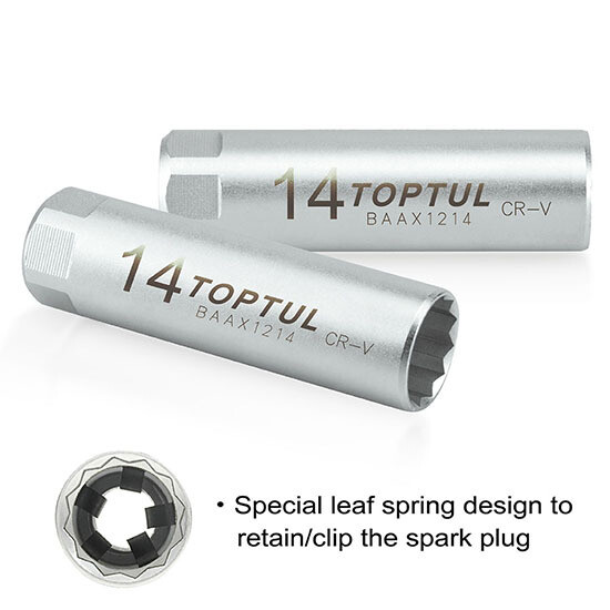 3/8" Dr. x 14mm 12pt L=63mm Spark Plug Socket