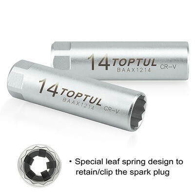3/8" Dr. x 14mm 12pt L=63mm Spark Plug Socket