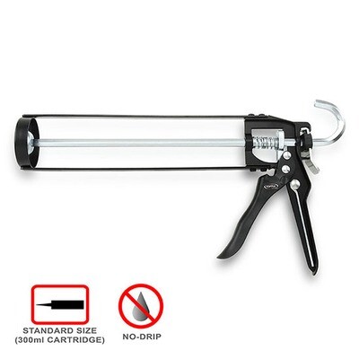 9" Ladder Hook Steel Frame Caulking Gun Cartridge: 300ml