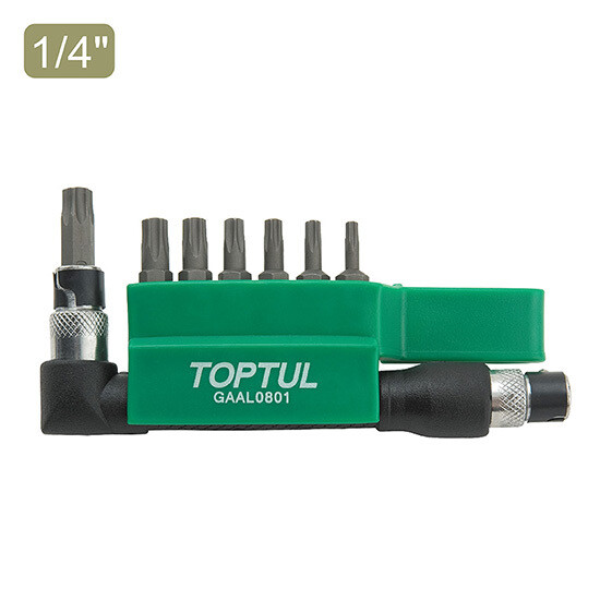 8PCS 1/4" Hex Drive Star Tamperproof Bit Set (30mm)