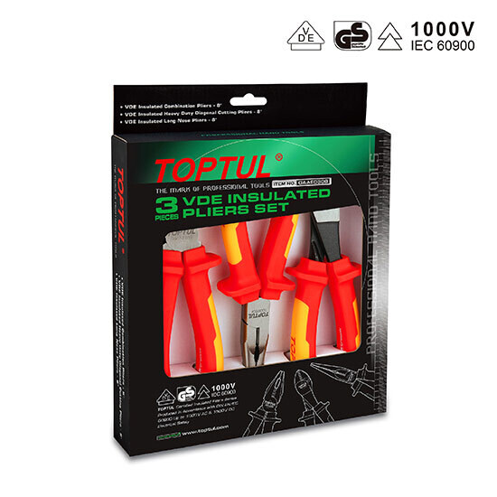 3PCS VDE Insulated Pliers Set Laser