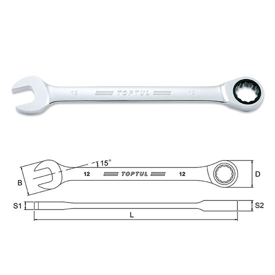 Pro-Series Ratchet Combination Wrench 24mm