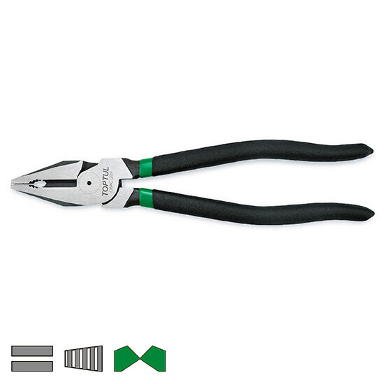 9" High-Leverage Combination Pliers Comfort Double-Dipped Non Slip Grip