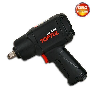 1/2” Super Duty Air Impact Wrench Twin Hammer Light Weight Design. Max:950Ft-LB / 1085 Nm