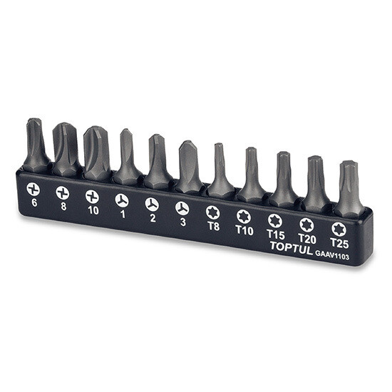 11PCS 1/4" (H) Screwdriver Bit Set