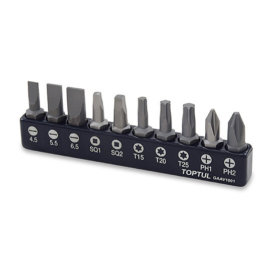 10PCS 1/4" (H) Screwdriver Bit Set