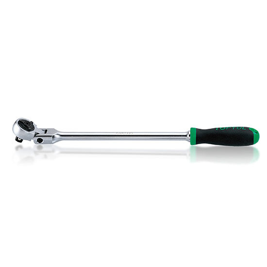 1/4"Dr. L=180mm 72T Super-Long Flex-Head Ratchet Satin Chrome