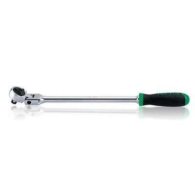1/4"Dr. L=180mm 72T Super-Long Flex-Head Ratchet Satin Chrome