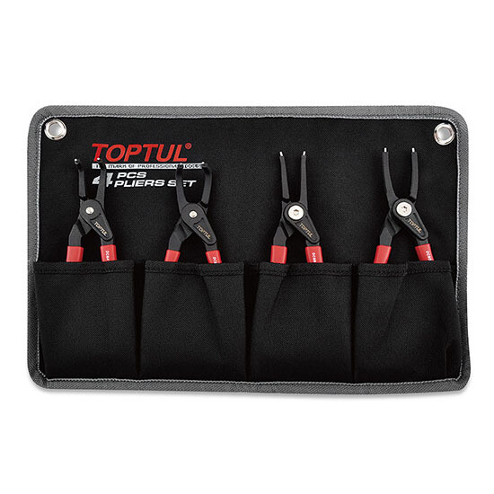 4PCS Retaining Ring Pliers Set  Black / Laser+Printing/Pouch Bag