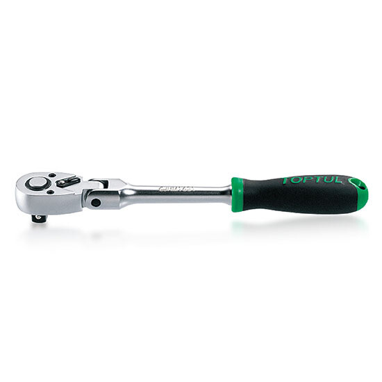 3/8"Dr. L=280mm 72T Flexible Reversible Ratchet Handle with Quick Release Max: 202Nm