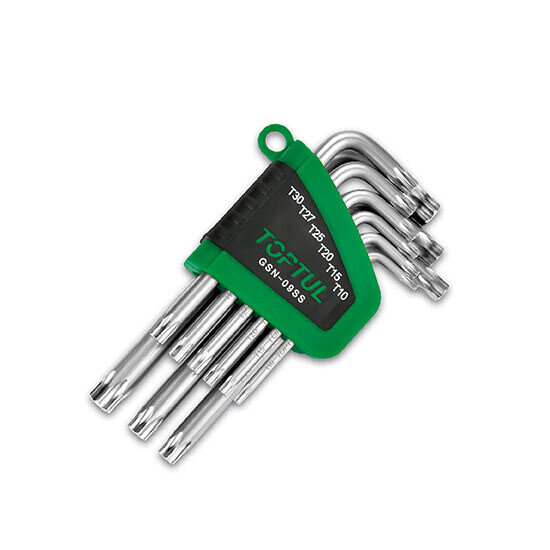 9PCS Short Type Star Key Wrench Set  Satin / Holder