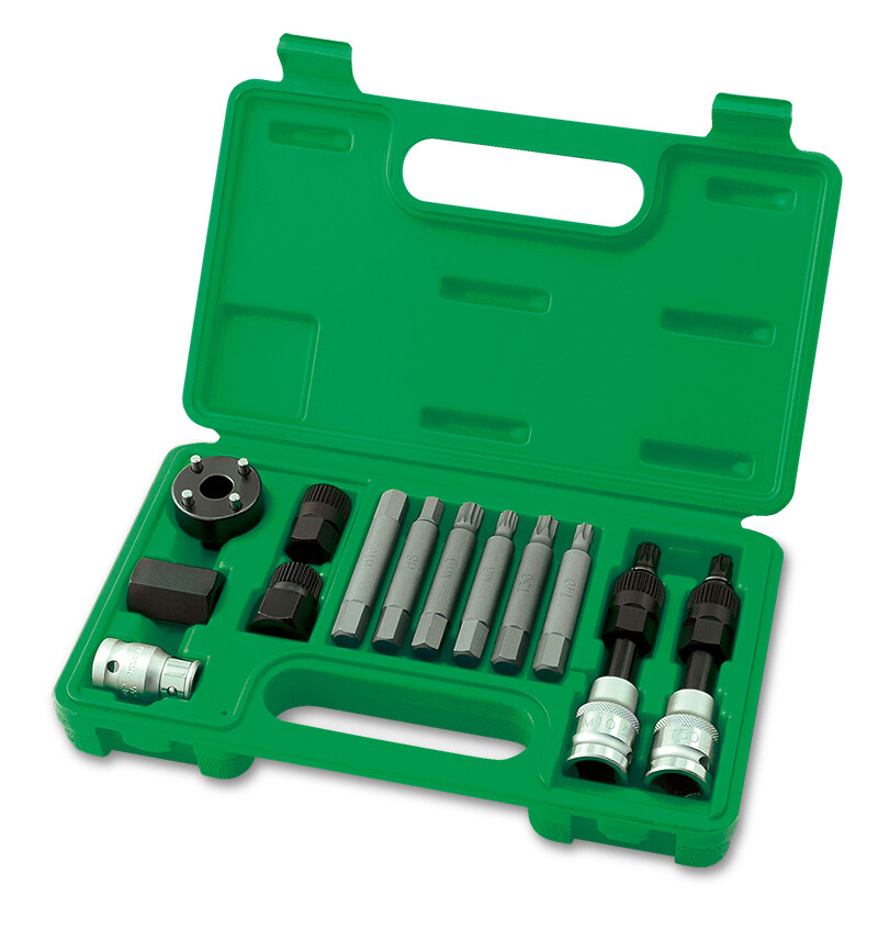 13PCS Alternator Pulley Remover Kit Black Phosphate