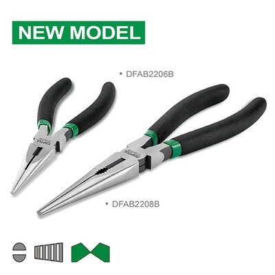 8” Long Nose Pliers Comfort Double-Dipped Non Slip Grip Handles