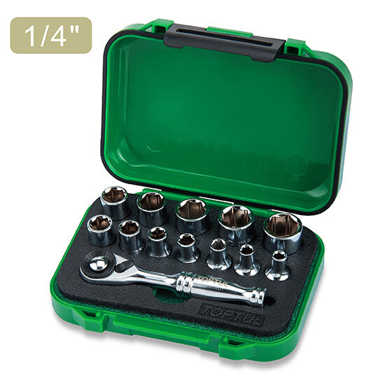 13PCS 1/4" DR. Mini Ratchet  Socket Set