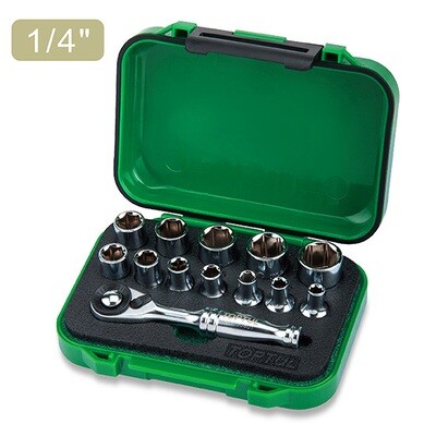 13PCS 1/4" DR. Mini Ratchet  Socket Set