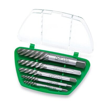 5PCS Screw Extractor Set 7/64",9/64",5/32",1/4",19/64