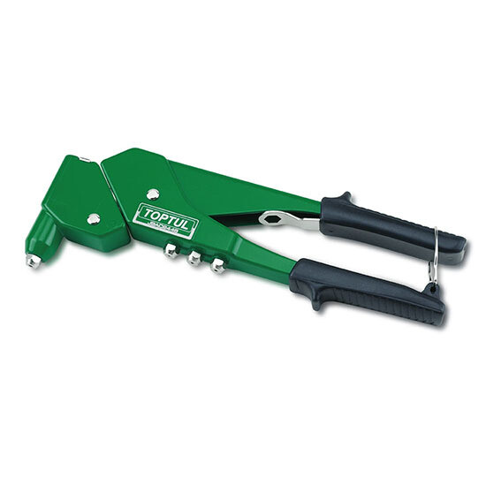 360° Swivel Head Hand Riveter 4 Interchangeable nose pieces: