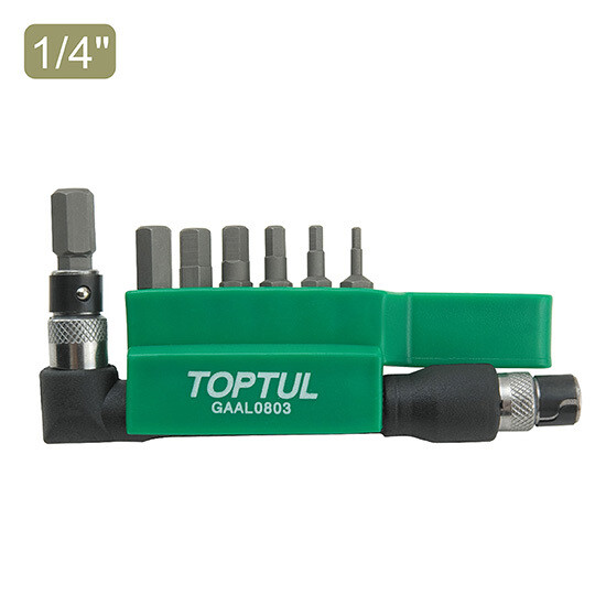 8PCS 1/4" Hex Drive Hexagon Bit Set (30mm)