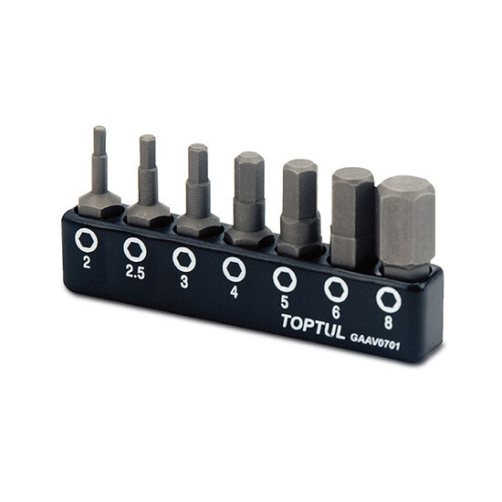 7PCS 1/4"(H) Hex Screwdriver Bit Set