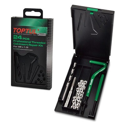 24 PCS Professional Threaded Coil-Insert Repair Kit M6x1.0