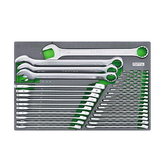 30 pcs AAEB Series Combination Wench Set 6mm-38mm in EPE Foam