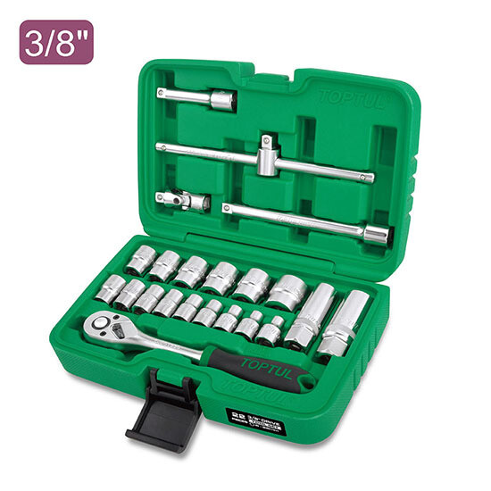 22PCS 3/8"Dr.6PT Flank Socket Set/ Blow Case