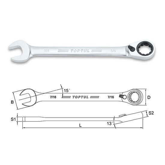 Pro-Series Reversible Ratchet Combination Wrench - SAE 5/16"