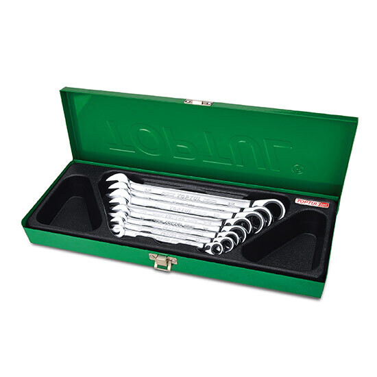 Pro-Series Reversible Ratchet Combination Wrench Set (SAE) - ADAF Series/METAL BOX