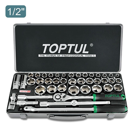 43PCS 1/2" DR. Socket Set (METRIC & SAE)