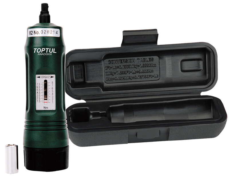 2PCS 1/4"DR.Torque Screwdriver  Set  Satin Chrome 1.5 - 8Nm