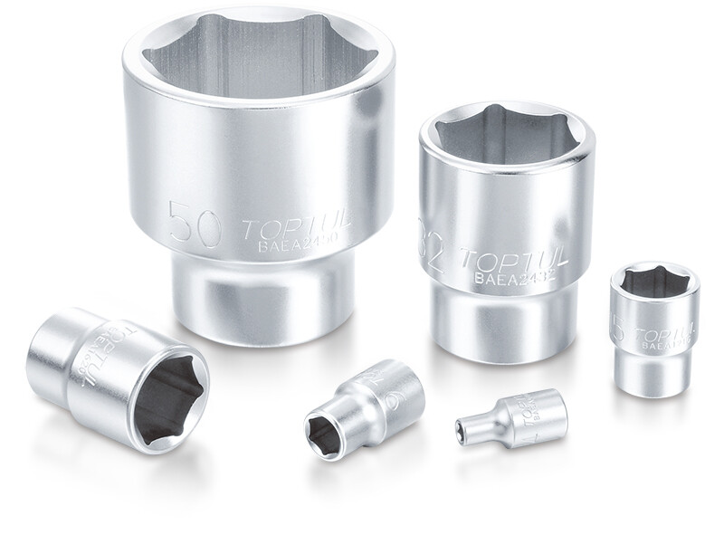 1/4" Drive  Metric 6 pt Regular Sockets