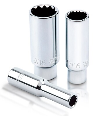 3/8" Drive SAE 12 pt Deep Sockets