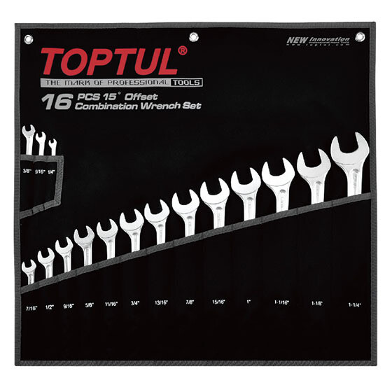 16PCS Offset Hi-Performance Comb. Wrench Set ACEX Series SAE