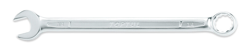 Long Combination Wrench 15° Offset - SAE (Satin Chrome Finished)