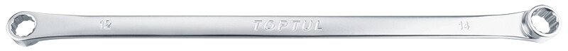 Flat Type Extra-Long Double Ring Wrench (Satin Chrome Finished)