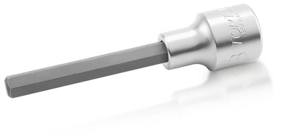 1/2" Drive Hex Bit Sockets (Satin Chrome Finished) 100mm Long