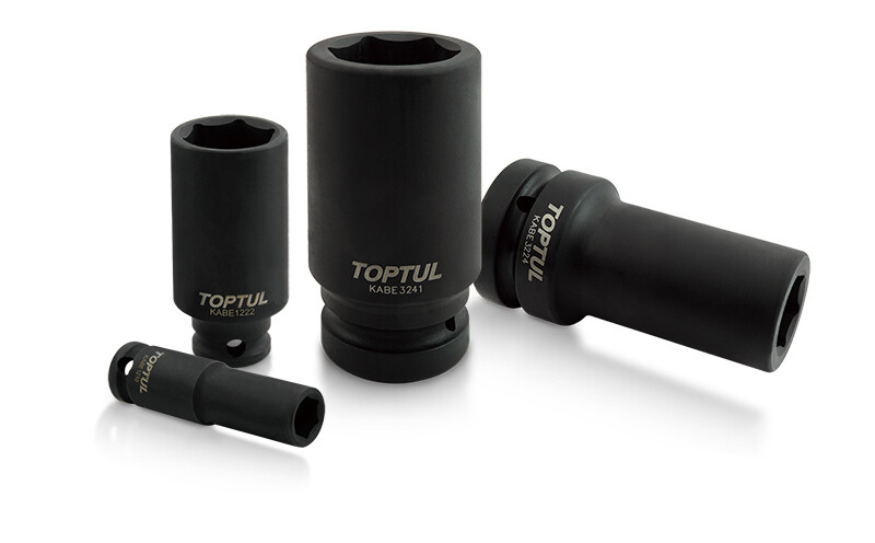 1" DR. 6PT Flank Deep Impact Sockets - METRIC