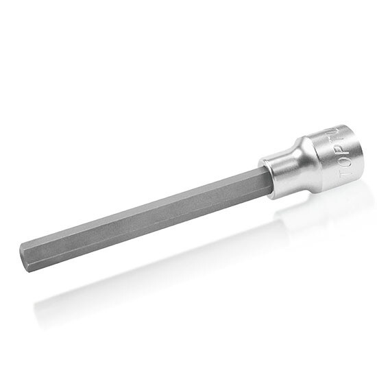 1/2" Drive Hex Bit Sockets - 140mm (Satin Chrome Finished), Size: 6mm