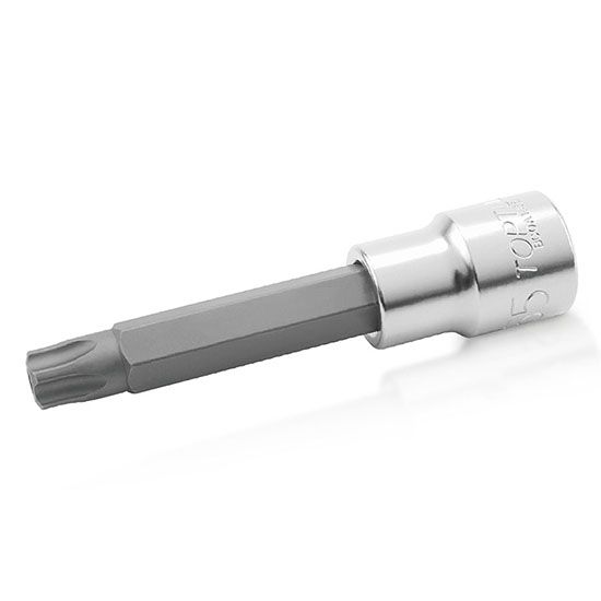 1/2" Dr. L=100mm Pentacle Bit Sockets (Extra Long) Satin Chrome