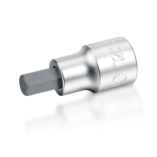 1/4" Drive Hex Bit Sockets - SAE (Satin Chrome Finished), Size: 1/8"