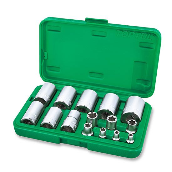 15PCS 1/4", 3/8" & 1/2" DR. Torx Plus® EP Socket Set