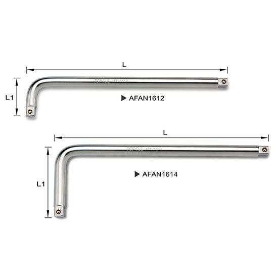 L-Handle ( 90° Offset) 1/2" x 14"