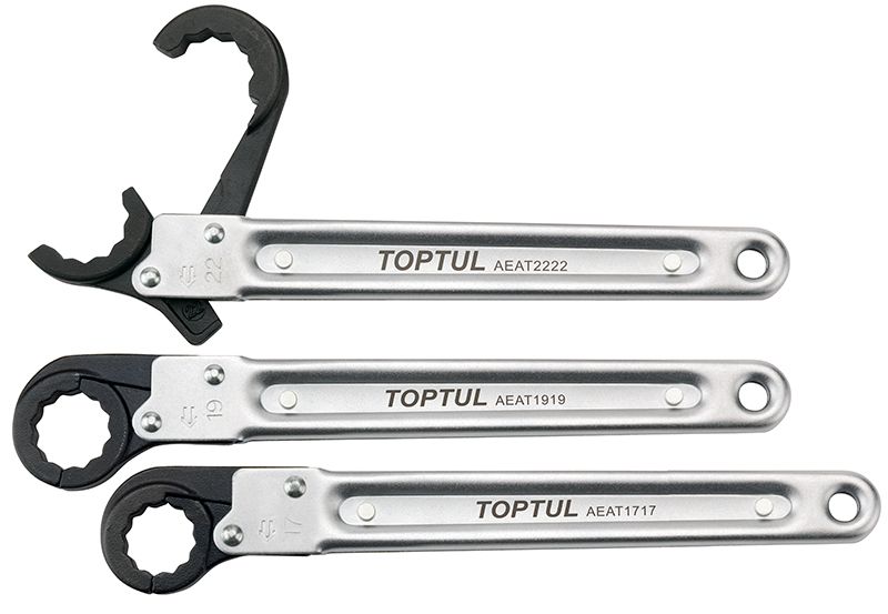 Open-End Ratcheting Wrench, Size: 10mm