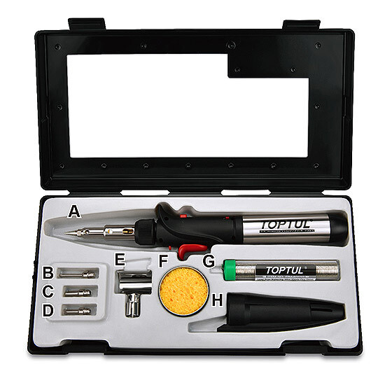 8PCS GAS Soldering Iron Set Printing / Color Box